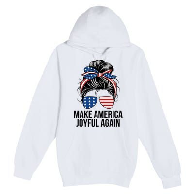 Girl Make America Joyful Again Kamala Harris Tim Walz Waltz 2024 Joyful Warriors Premium Pullover Hoodie