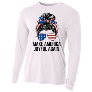 Girl Make America Joyful Again Kamala Harris Tim Walz Waltz 2024 Joyful Warriors Cooling Performance Long Sleeve Crew