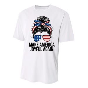 Girl Make America Joyful Again Kamala Harris Tim Walz Waltz 2024 Joyful Warriors Performance Sprint T-Shirt