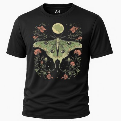 Goblincore Moth And Butterfly Moonphases Flowers Cottagecore Performance Shirt