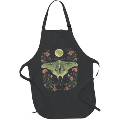 Goblincore Moth And Butterfly Moonphases Flowers Cottagecore Apron