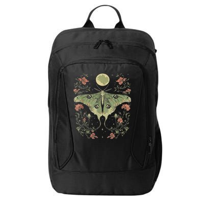 Goblincore Moth And Butterfly Moonphases Flowers Cottagecore City Backpack