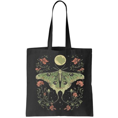 Goblincore Moth And Butterfly Moonphases Flowers Cottagecore Bag