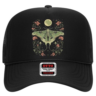 Goblincore Moth And Butterfly Moonphases Flowers Cottagecore Trucker Hat