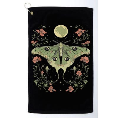 Goblincore Moth And Butterfly Moonphases Flowers Cottagecore Golf Towel