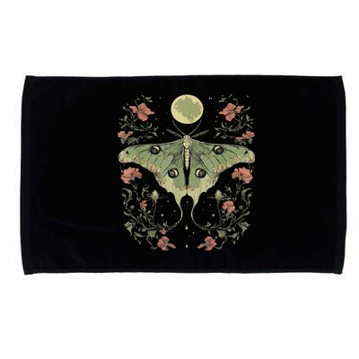 Goblincore Moth And Butterfly Moonphases Flowers Cottagecore Microfiber Hand Towel