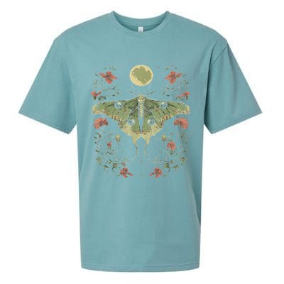 Goblincore Moth And Butterfly Moonphases Flowers Cottagecore Sueded Cloud Jersey T-Shirt