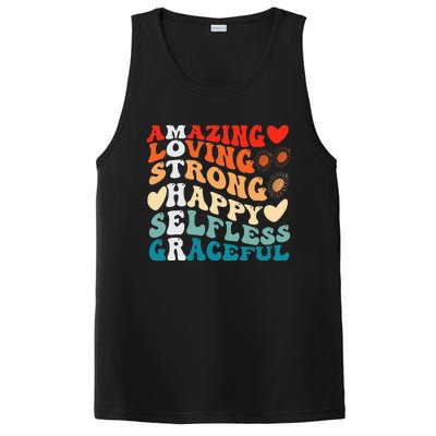 Groovy Mother Amazing Loving Strong Happy Selfless Graceful PosiCharge Competitor Tank