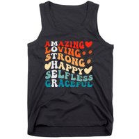 Groovy Mother Amazing Loving Strong Happy Selfless Graceful Tank Top