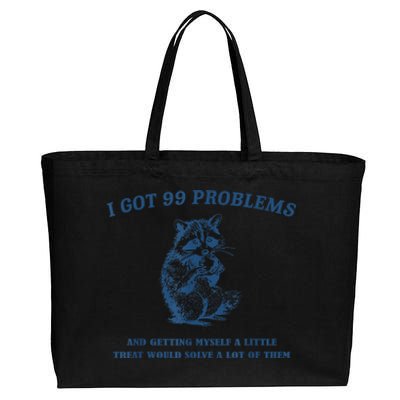 Getting Myself A Little Treat Silly Cotton Canvas Jumbo Tote