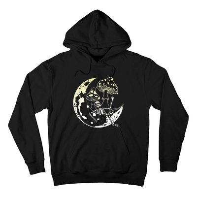 Goblincore Moon Aesthetic Mushroom Skeleton Hoodie