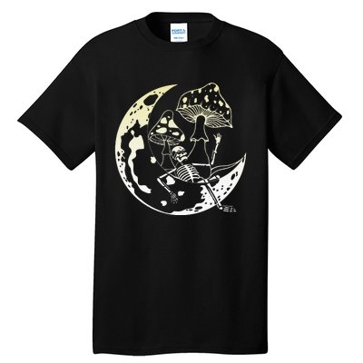 Goblincore Moon Aesthetic Mushroom Skeleton Tall T-Shirt