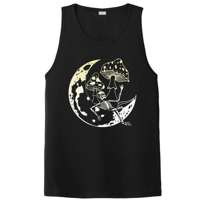 Goblincore Moon Aesthetic Mushroom Skeleton PosiCharge Competitor Tank