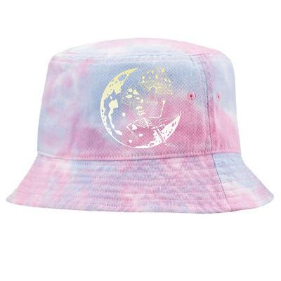 Goblincore Moon Aesthetic Mushroom Skeleton Tie-Dyed Bucket Hat