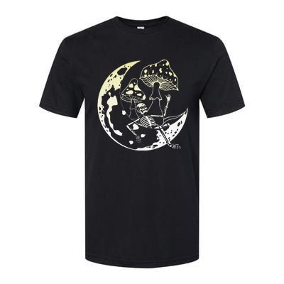 Goblincore Moon Aesthetic Mushroom Skeleton Softstyle CVC T-Shirt