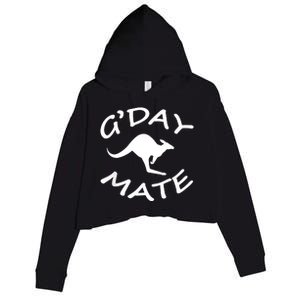 GDay Mate Australian Australia Land Down Under Crop Fleece Hoodie