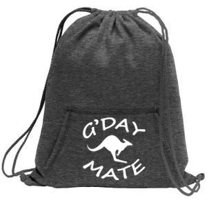 GDay Mate Australian Australia Land Down Under Sweatshirt Cinch Pack Bag