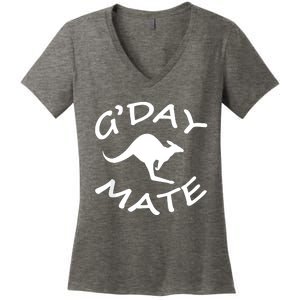 GDay Mate Australian Australia Land Down Under Women's V-Neck T-Shirt