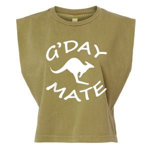 GDay Mate Australian Australia Land Down Under Garment-Dyed Women's Muscle Tee