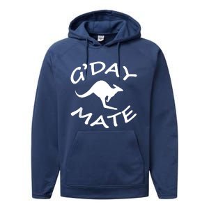 GDay Mate Australian Australia Land Down Under Performance Fleece Hoodie