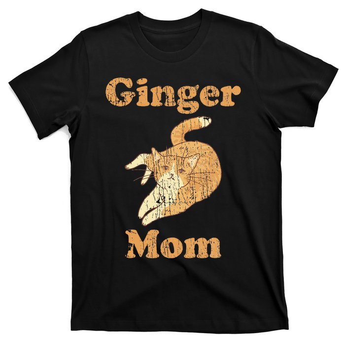 Ginger Mom Adorable Cat Feline Lover Cat Mom T-Shirt