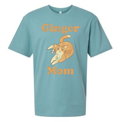 Ginger Mom Adorable Cat Feline Lover Cat Mom Sueded Cloud Jersey T-Shirt