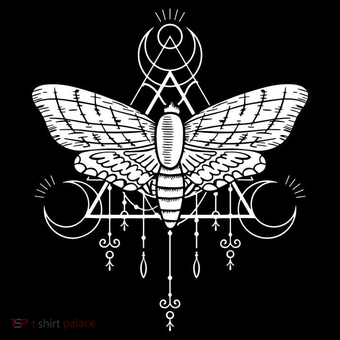 Goth Moth And Crescent Moon Creepy Wool Snapback Cap