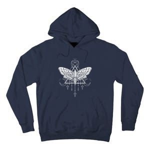 Goth Moth And Crescent Moon Creepy Tall Hoodie