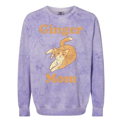 Ginger Mom Adorable Cat Feline Lover Colorblast Crewneck Sweatshirt