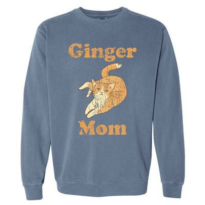 Ginger Mom Adorable Cat Feline Lover Garment-Dyed Sweatshirt