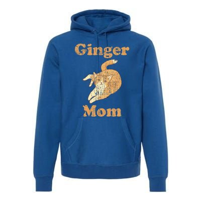 Ginger Mom Adorable Cat Feline Lover Premium Hoodie