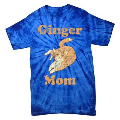 Ginger Mom Adorable Cat Feline Lover Tie-Dye T-Shirt