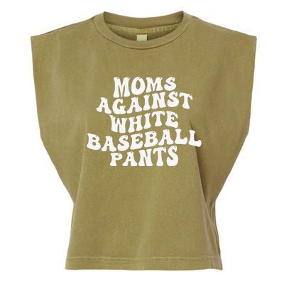 Groovy Moms Against White Baseball Pants Garment-Dyed Women's Muscle Tee