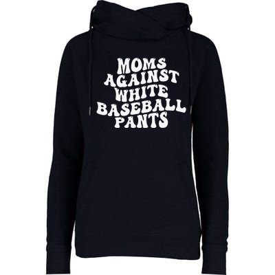 Groovy Moms Against White Baseball Pants Womens Funnel Neck Pullover Hood