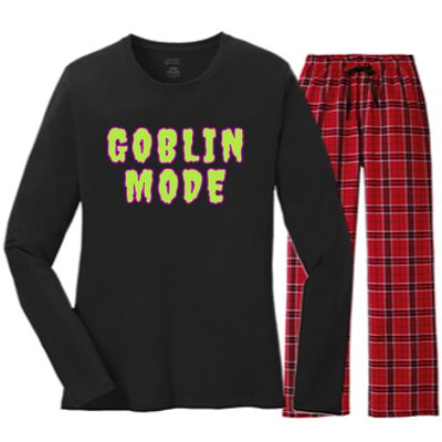 Goblin Mode Animals Going Goblin Mode Women's Long Sleeve Flannel Pajama Set 