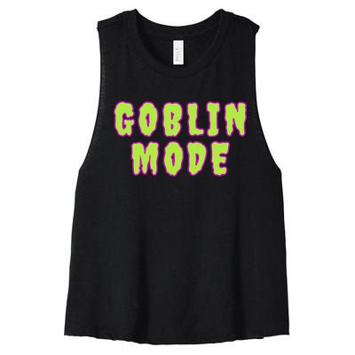 Goblin Mode Animals Going Goblin Mode Women's Racerback Cropped Tank