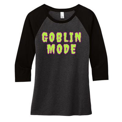 Goblin Mode Animals Going Goblin Mode Women's Tri-Blend 3/4-Sleeve Raglan Shirt