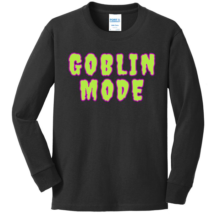 Goblin Mode Animals Going Goblin Mode Kids Long Sleeve Shirt