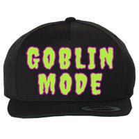 Goblin Mode Animals Going Goblin Mode Wool Snapback Cap