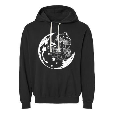 Goblincore Moon Aesthetic Dark Academia Mushroom Garment-Dyed Fleece Hoodie
