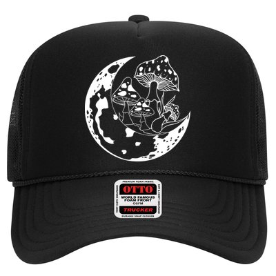 Goblincore Moon Aesthetic Dark Academia Mushroom Trucker Hat