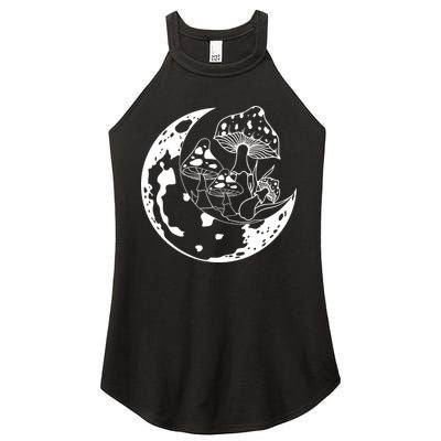 Goblincore Moon Aesthetic Dark Academia Mushroom Women's Perfect Tri Rocker Tank
