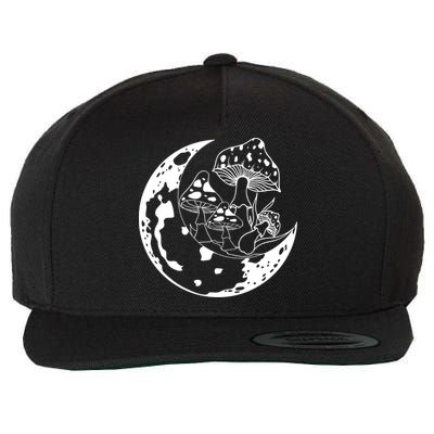 Goblincore Moon Aesthetic Dark Academia Mushroom Wool Snapback Cap
