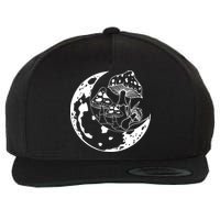 Goblincore Moon Aesthetic Dark Academia Mushroom Wool Snapback Cap