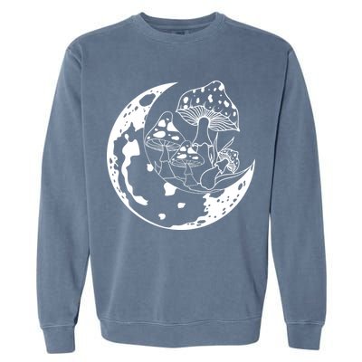 Goblincore Moon Aesthetic Dark Academia Mushroom Garment-Dyed Sweatshirt
