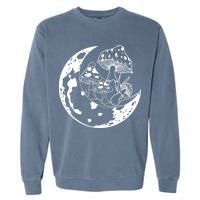 Goblincore Moon Aesthetic Dark Academia Mushroom Garment-Dyed Sweatshirt