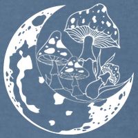 Goblincore Moon Aesthetic Dark Academia Mushroom Garment-Dyed Sweatshirt