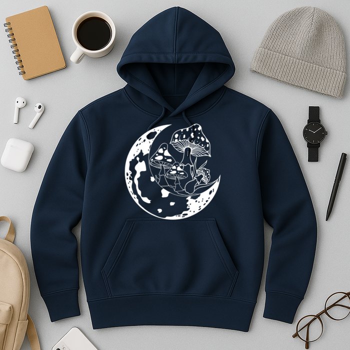 Goblincore Moon Aesthetic Dark Academia Mushroom Hoodie
