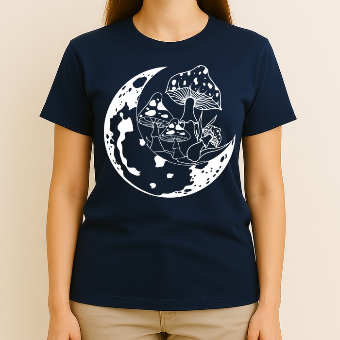 Goblincore Moon Aesthetic Dark Academia Mushroom T-Shirt