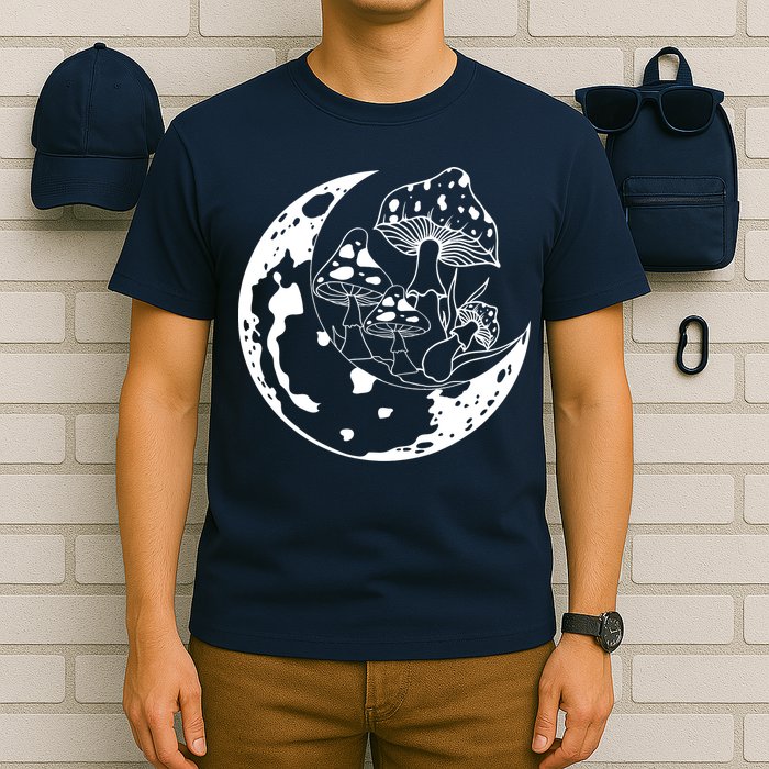 Goblincore Moon Aesthetic Dark Academia Mushroom T-Shirt